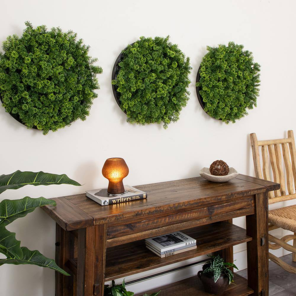 20In. UV Resistant Irish Green Meadow Artificial Living Wall Privacy Hedge Panel in Black Aluminum Frame(Indoor/Outdoor)