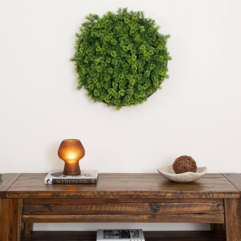 20In. UV Resistant Irish Green Meadow Artificial Living Wall Privacy Hedge Panel in Black Aluminum Frame(Indoor/Outdoor)