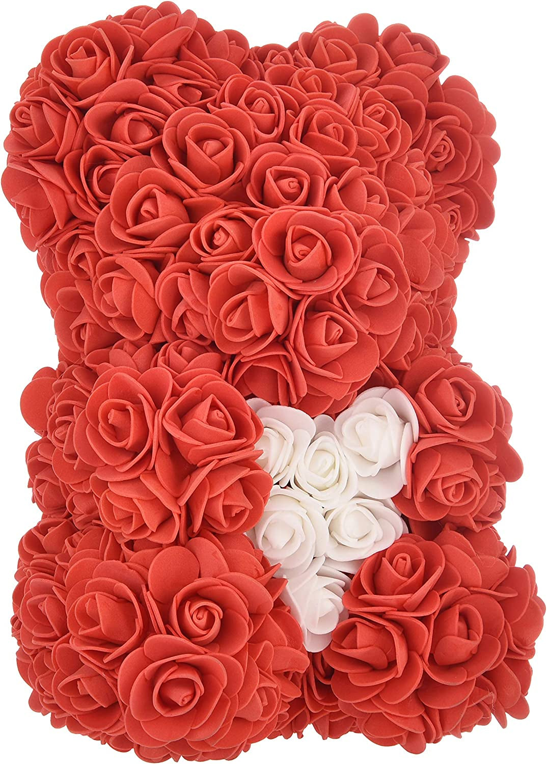 Red Rose Teddy Bear Gift – 10" Flower Bear with Gift Box, Perfect for Valentine’s, Mother’s Day, Anniversary, Birthday, or Romantic Gifts for Her