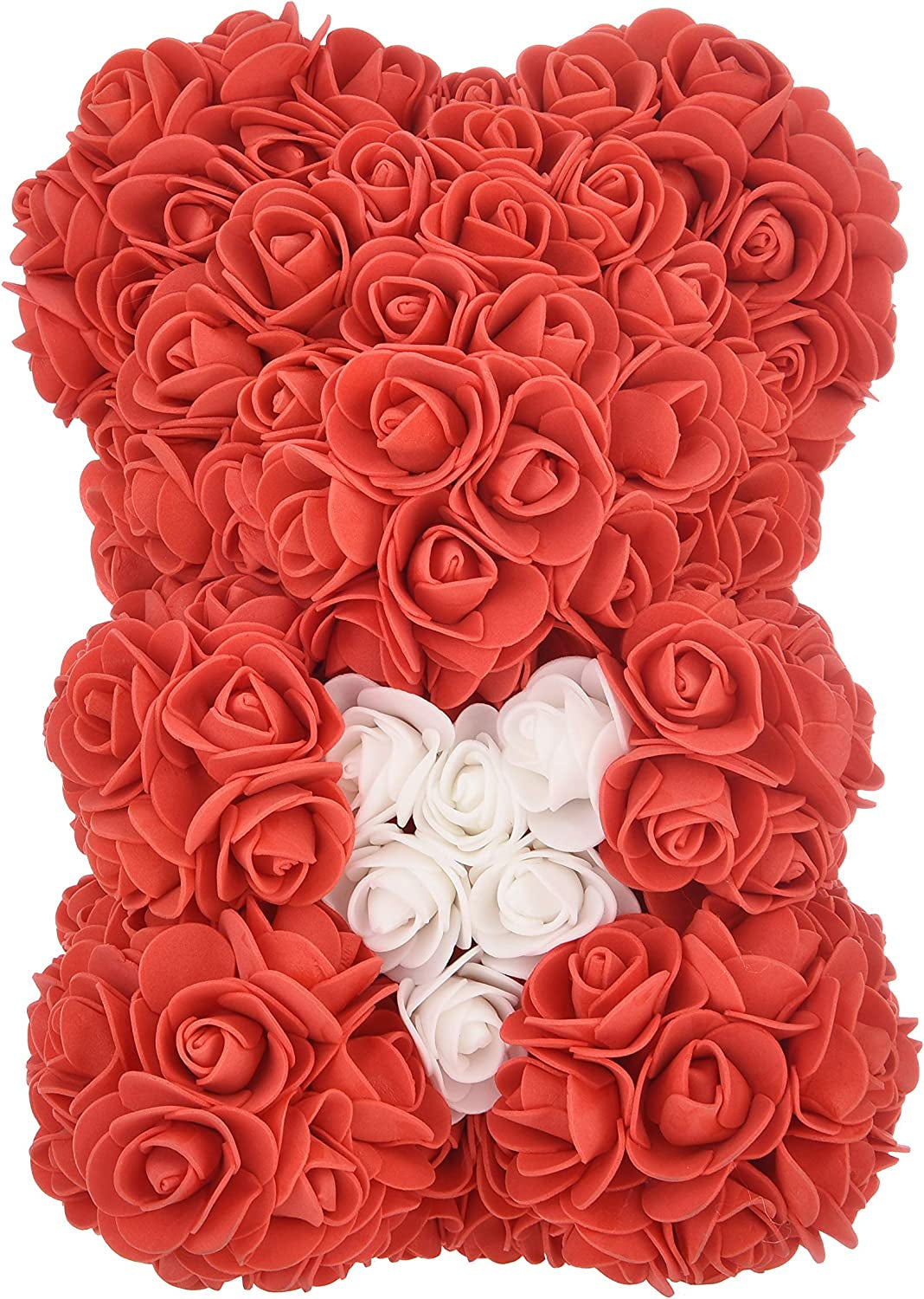 Red Rose Teddy Bear Gift – 10" Flower Bear with Gift Box, Perfect for Valentine’s, Mother’s Day, Anniversary, Birthday, or Romantic Gifts for Her
