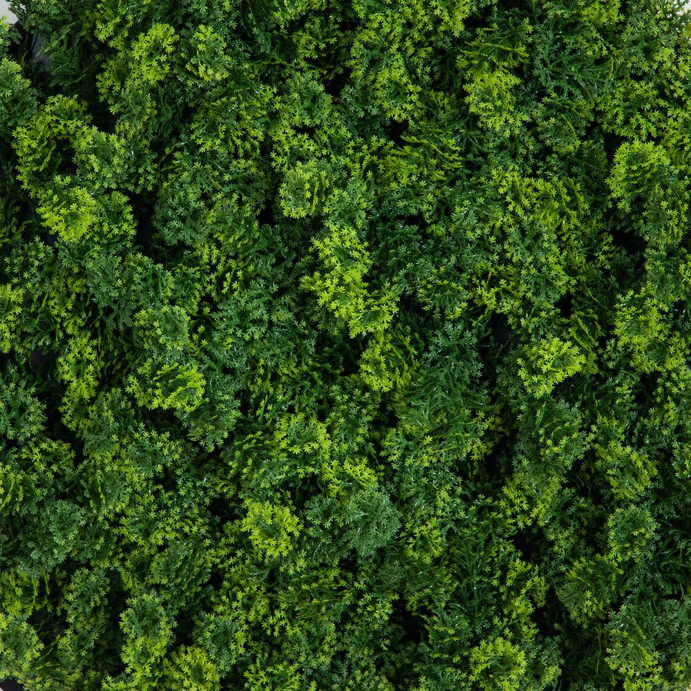 20In. UV Resistant Irish Green Meadow Artificial Living Wall Privacy Hedge Panel in Black Aluminum Frame(Indoor/Outdoor)