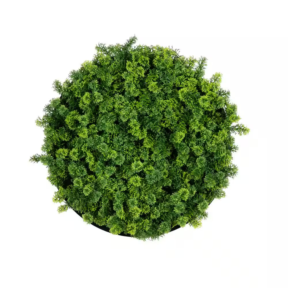 20In. UV Resistant Irish Green Meadow Artificial Living Wall Privacy Hedge Panel in Black Aluminum Frame(Indoor/Outdoor)