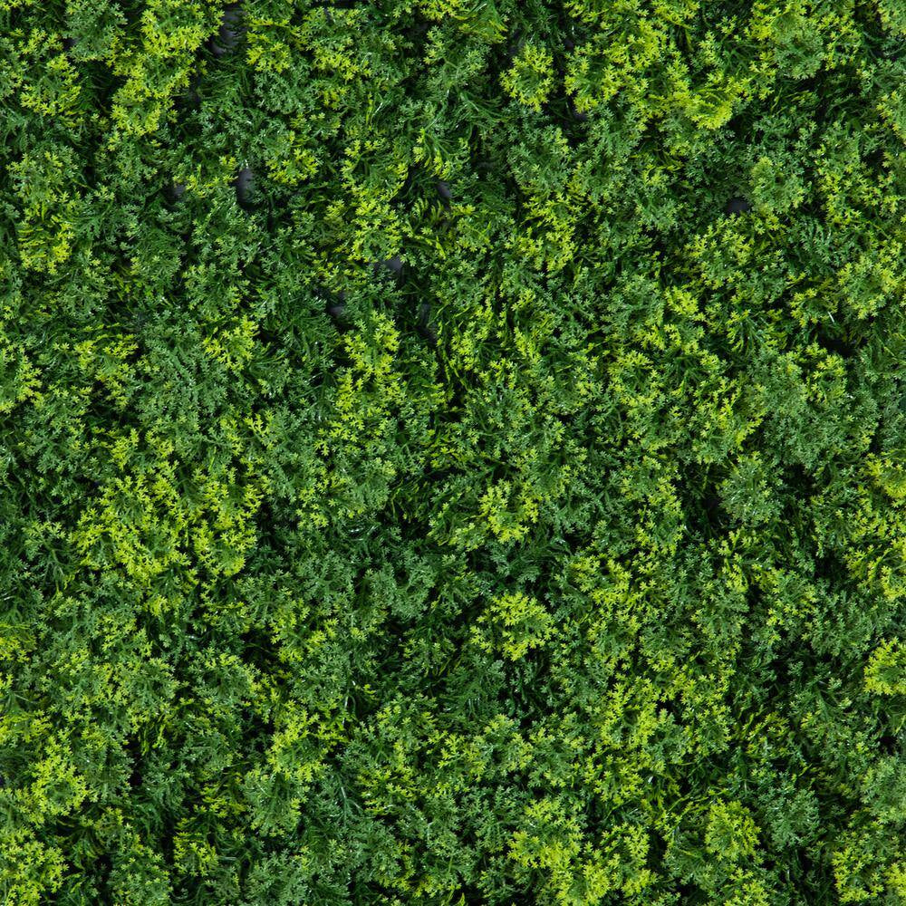 20In. X40In. UV Resistant Irish Green Meadow Artificial Living Wall Privacy Hedge Panel Black Aluminum Frame(In/Outdoor)
